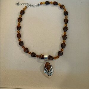 Tiger’s Eye beads & Pendant Stone